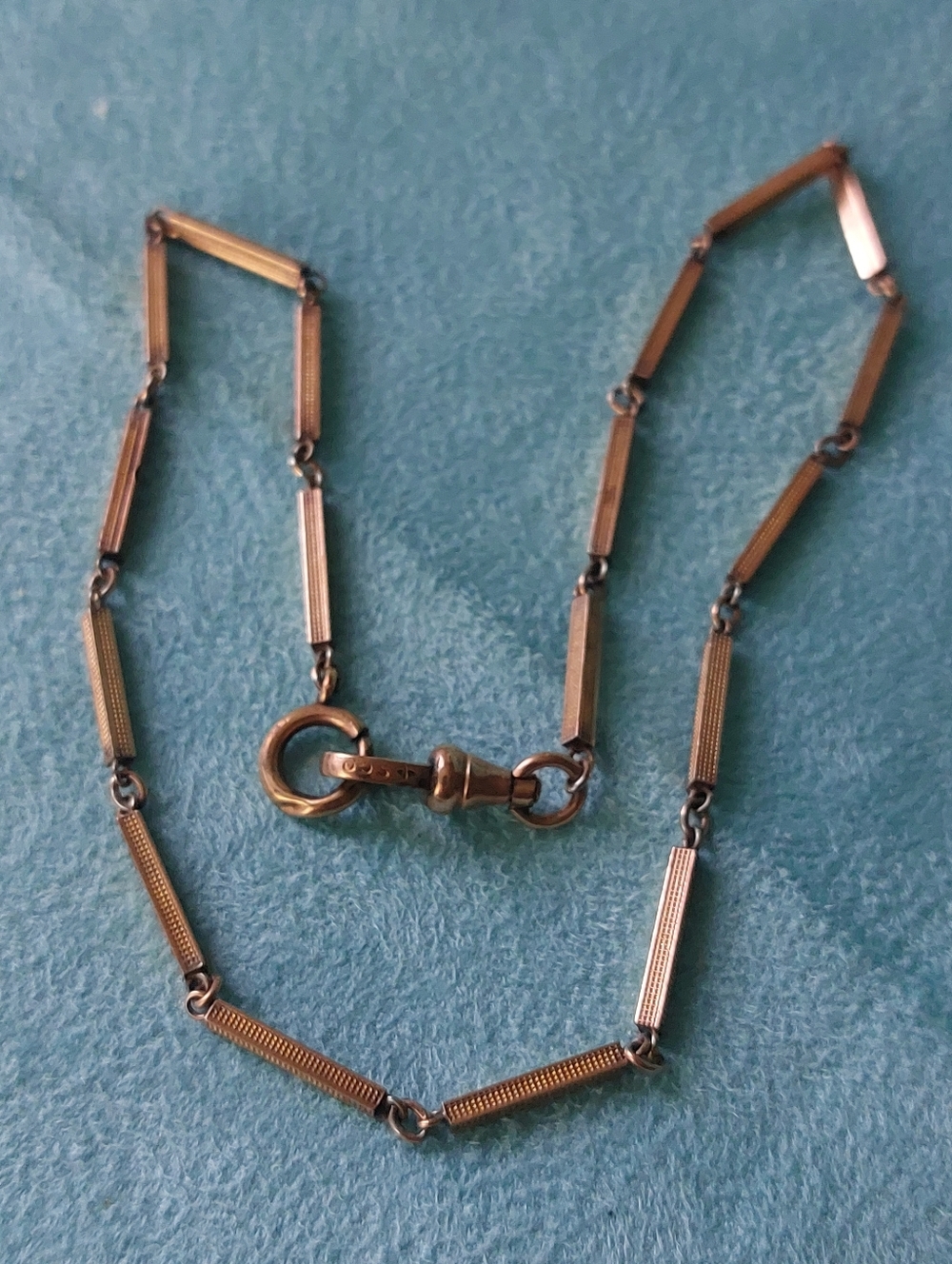 Victoria-era Gold-filled 14" Decorative Link Pocket Watch Chain